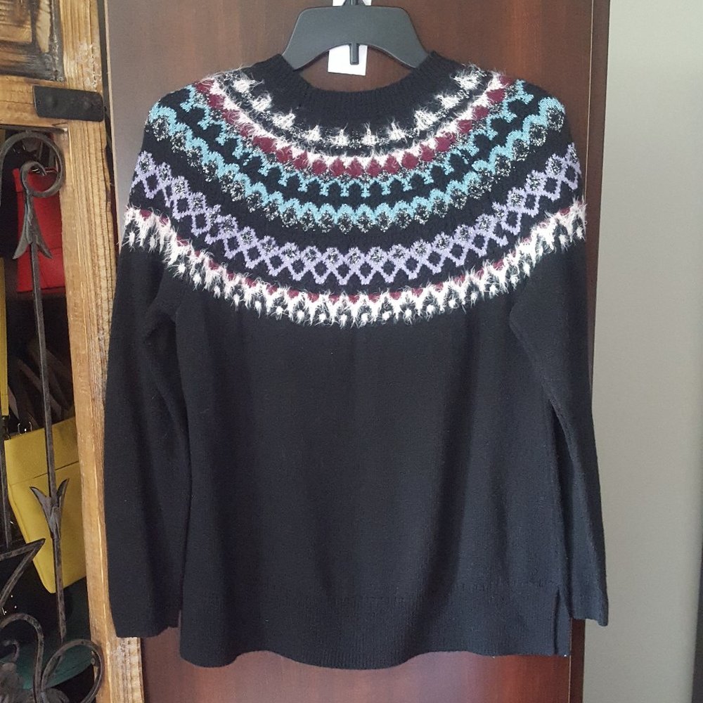 J Jill Multi Colored Fair Isle Sweater - Picture 7 of 10